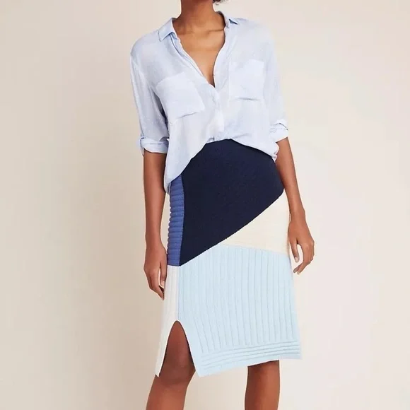Maeve by Anthropologie Color blocked Sweater Pencil Skirt Small - Picture 9 of 10